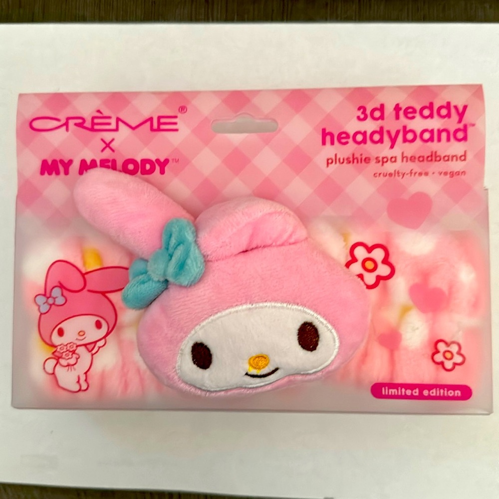 My Melody Crème spa headband-3d teddy headyband